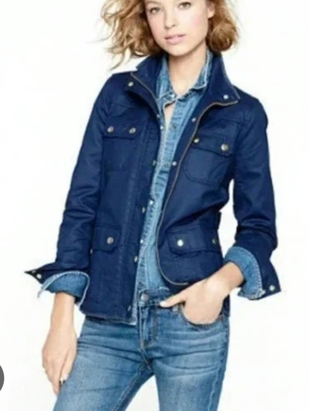J Crew Relaxed Boyfriend Field Utility Cotton Jacket